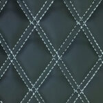 Faux Leather Grey Double Stitch Material