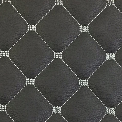 Faux Leather Grey Single Stitch Material