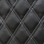 Faux Leather White Double Stitch Material